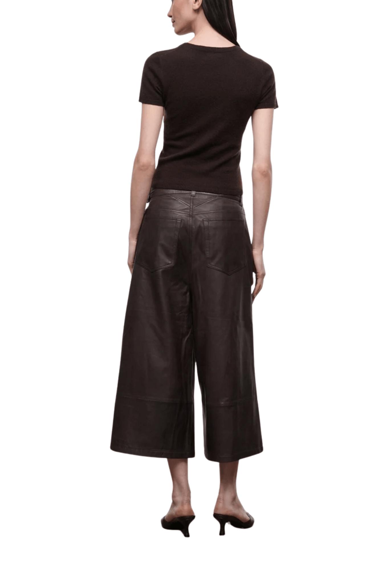 Staud Hunter Leather Culotte - Vermillion