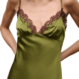 Staud Lara Silk Dress - Vermillion