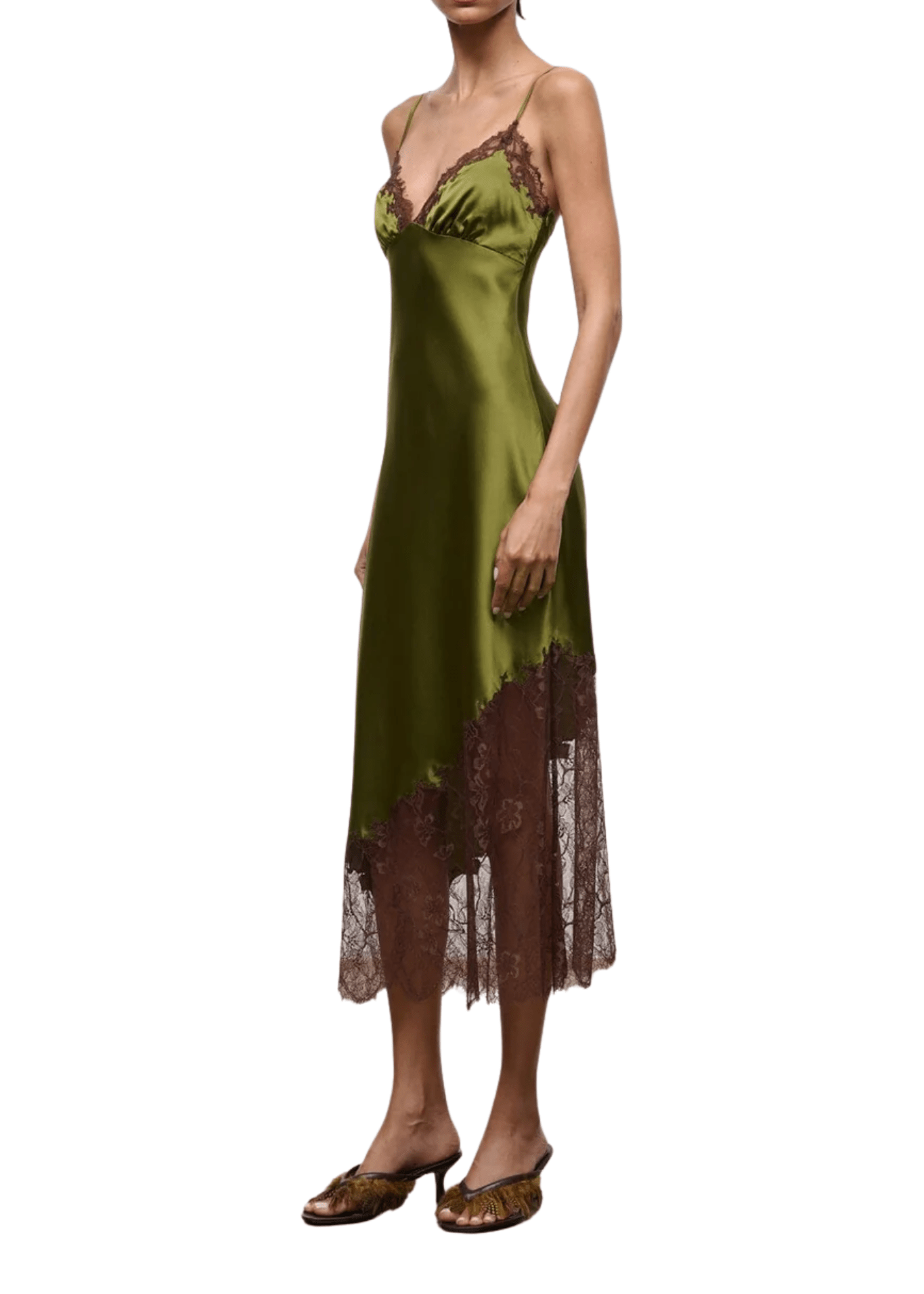 Staud Lara Silk Dress - Vermillion