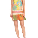 Staud Laura Linen Mini Dress - Vermillion