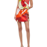Staud Liora Silk Dress - Vermillion