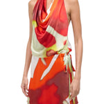 Staud Liora Silk Dress - Vermillion