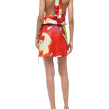 Staud Liora Silk Dress - Vermillion