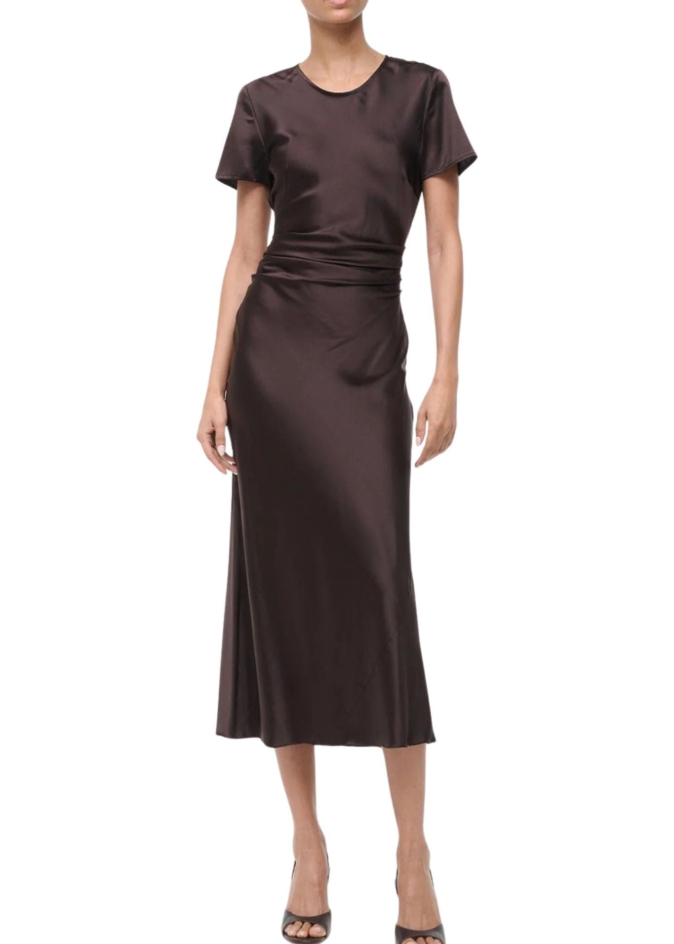 Staud Marcel Silk Dress - Vermillion