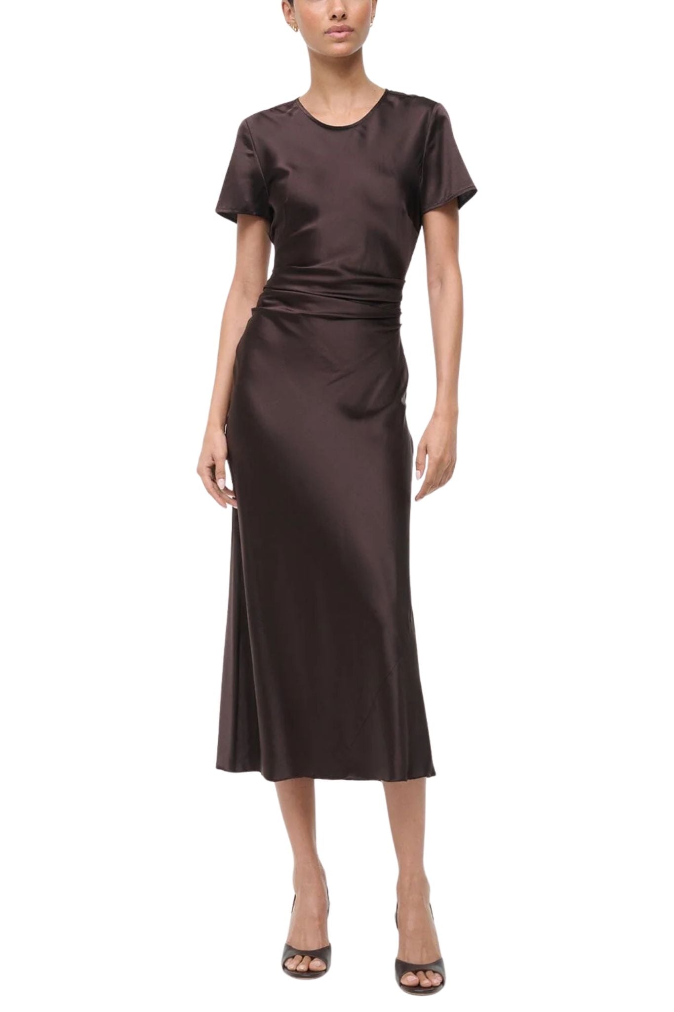 Staud Marcel Silk Dress - Vermillion