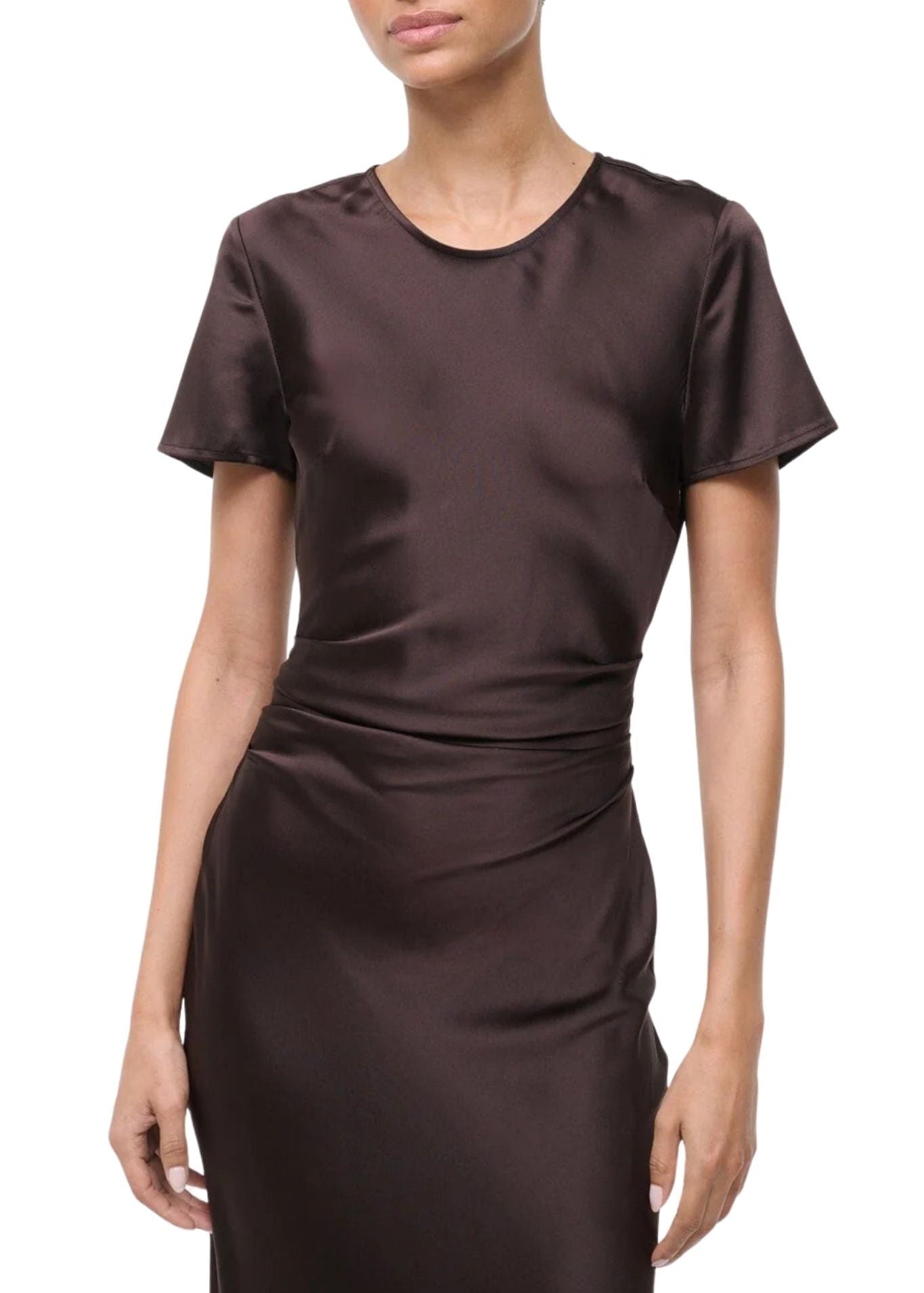 Staud Marcel Silk Dress - Vermillion