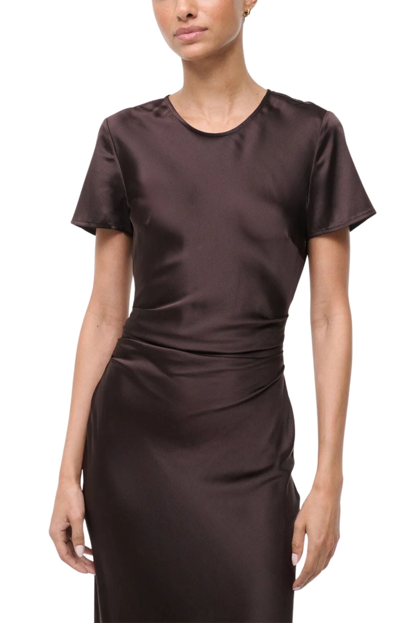 Staud Marcel Silk Dress - Vermillion