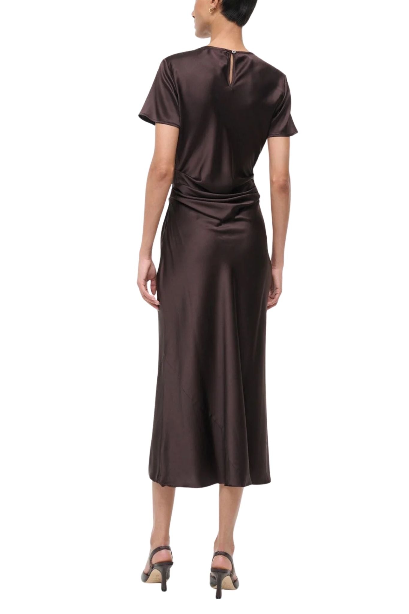 Staud Marcel Silk Dress - Vermillion