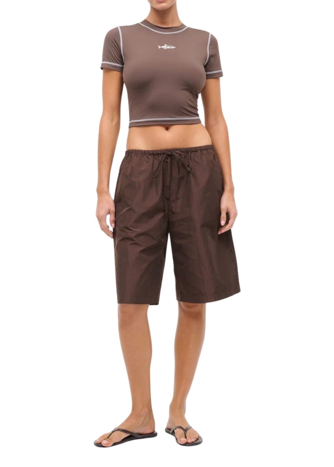 Staud Mateo Bermuda Short - Vermillion