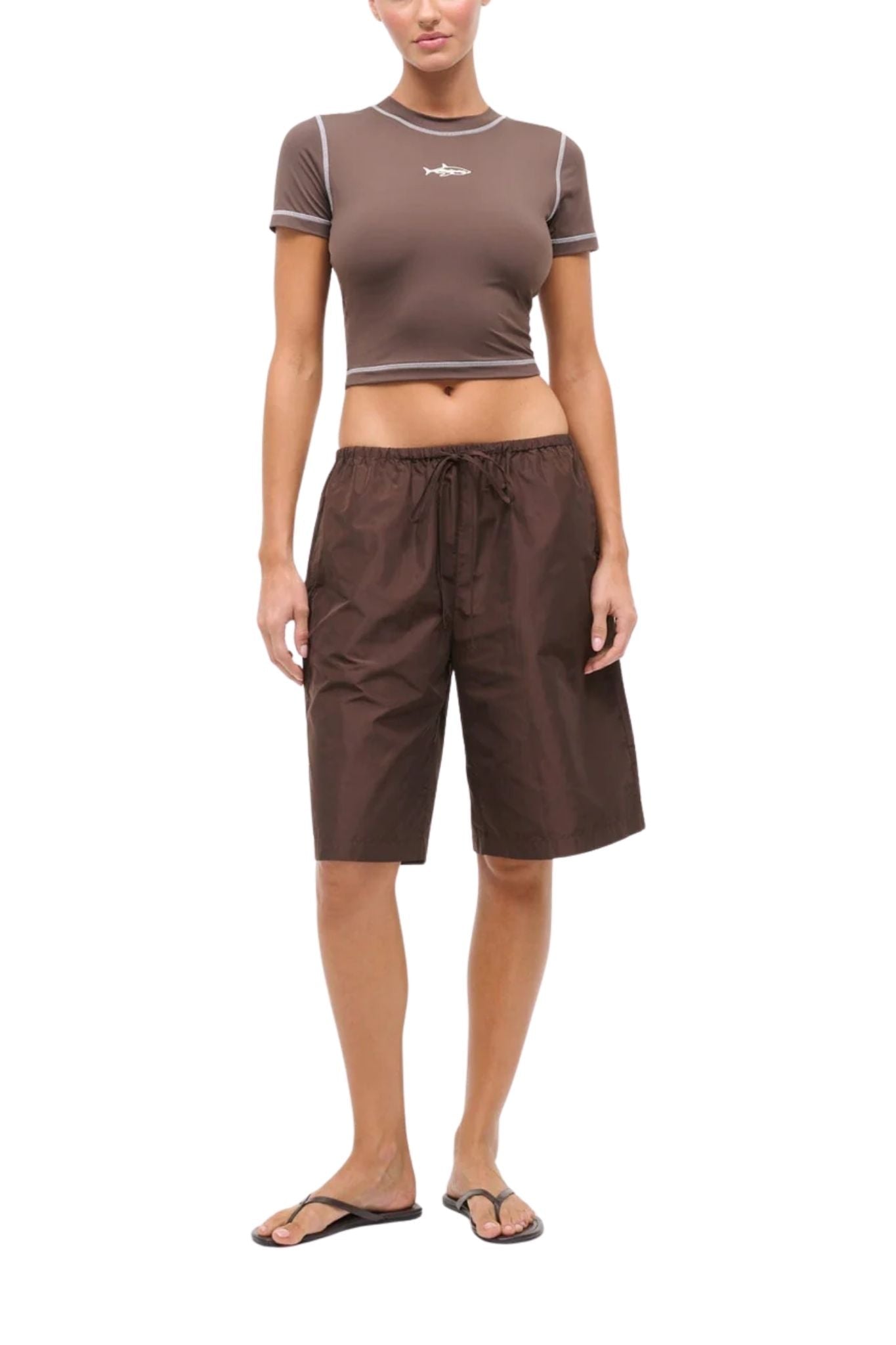 Staud Mateo Bermuda Short - Vermillion