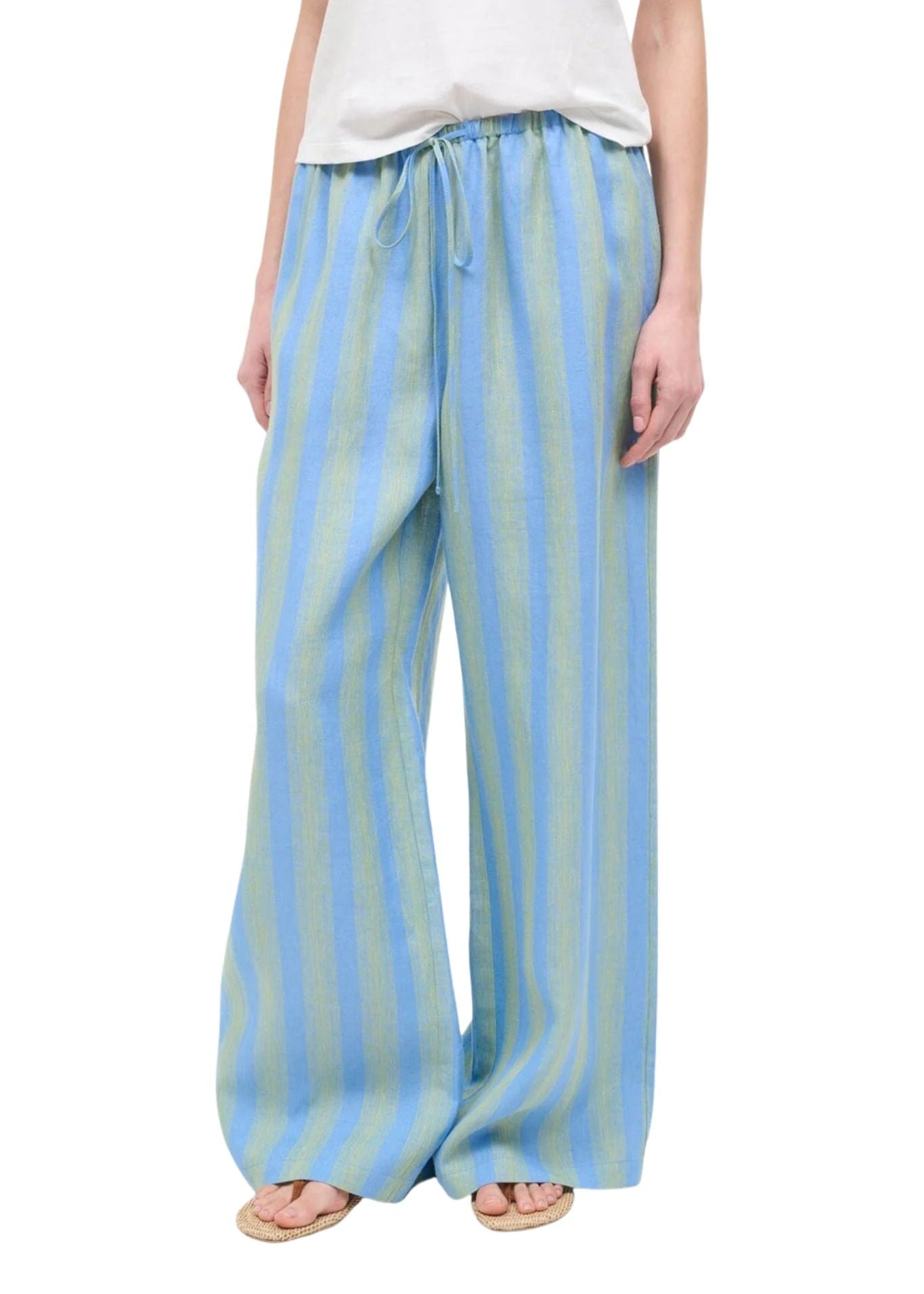 Staud Mateo Linen Pant - Vermillion