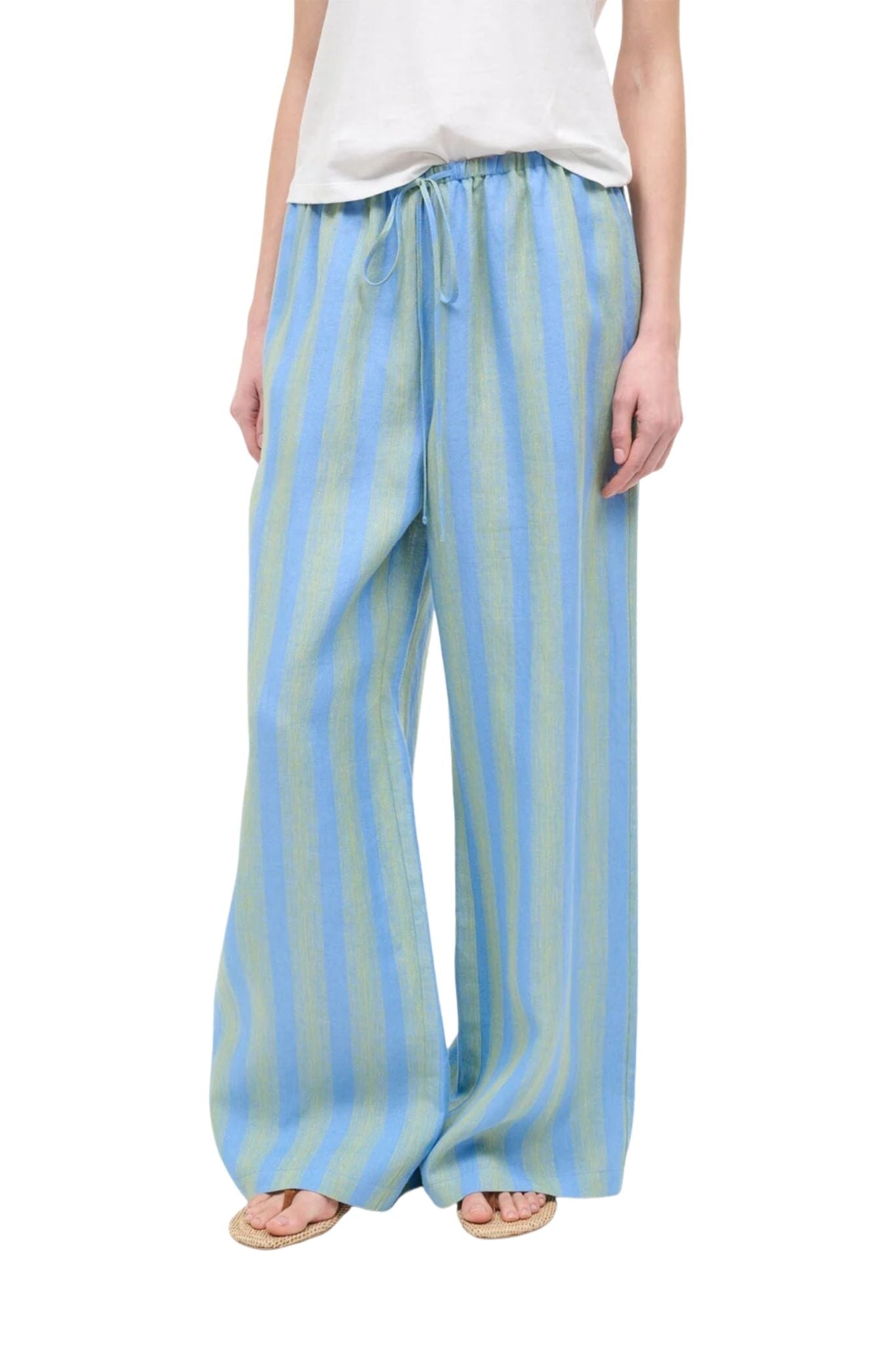Staud Mateo Linen Pant - Vermillion