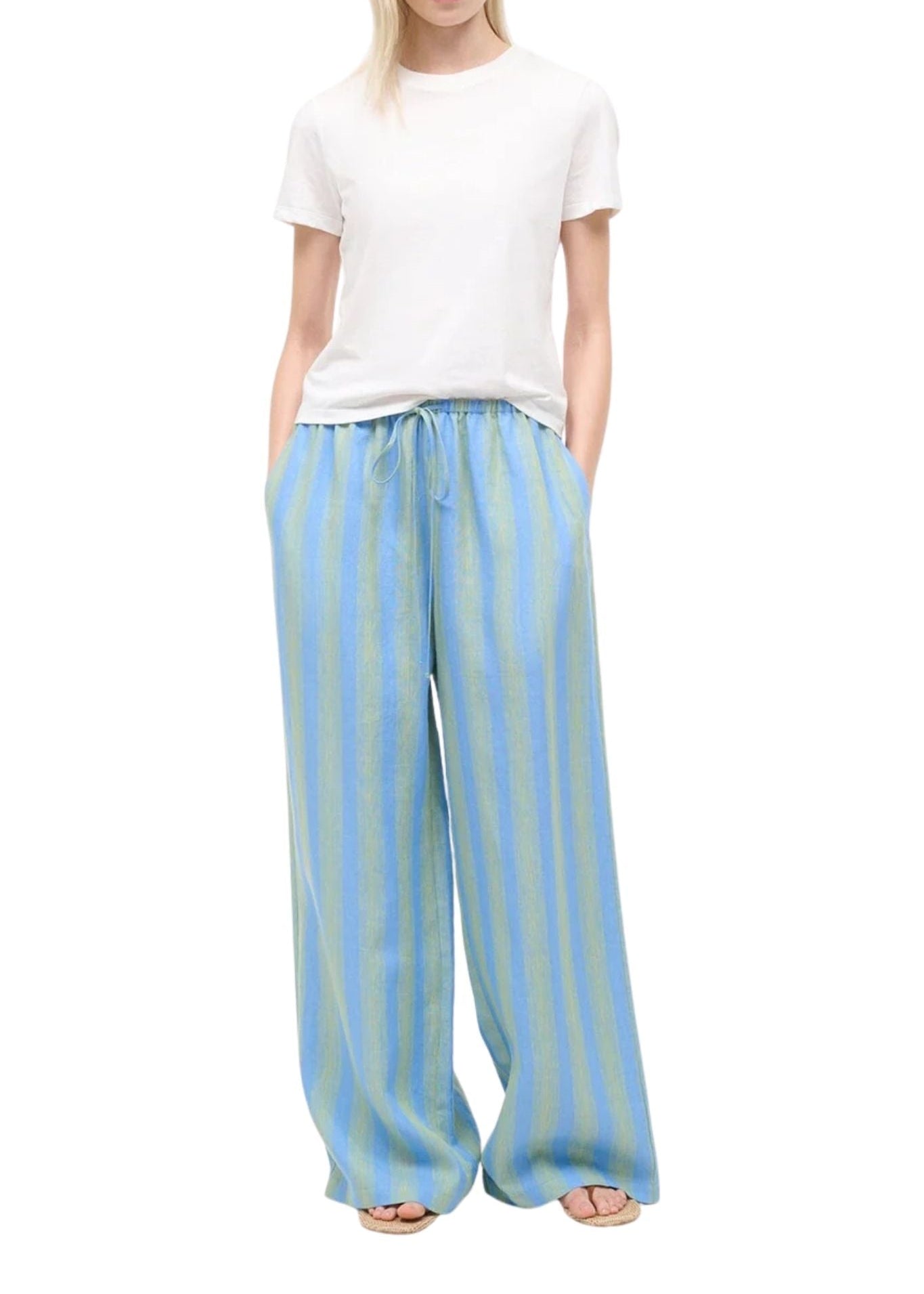 Staud Mateo Linen Pant - Vermillion