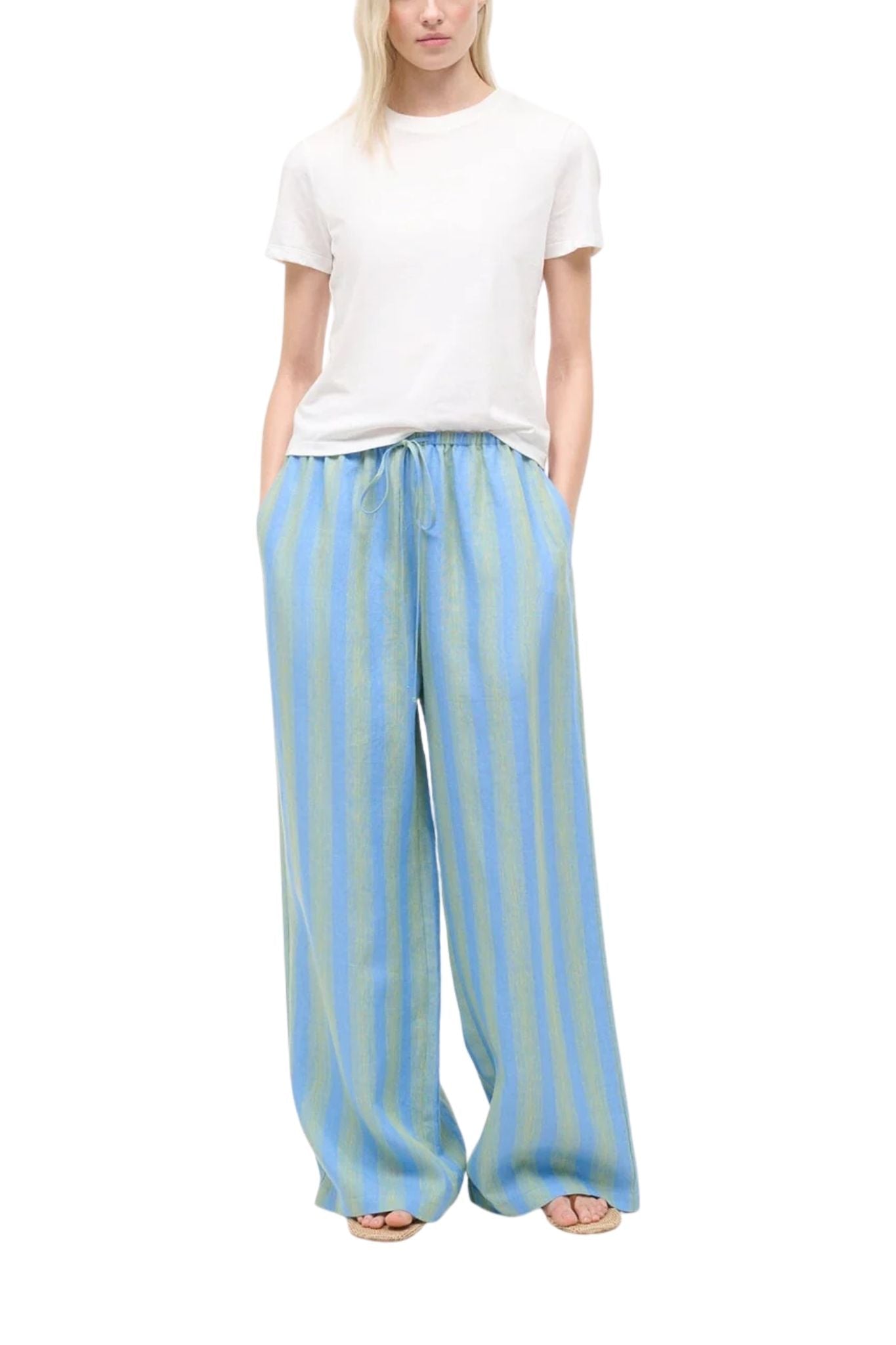 Staud Mateo Linen Pant - Vermillion