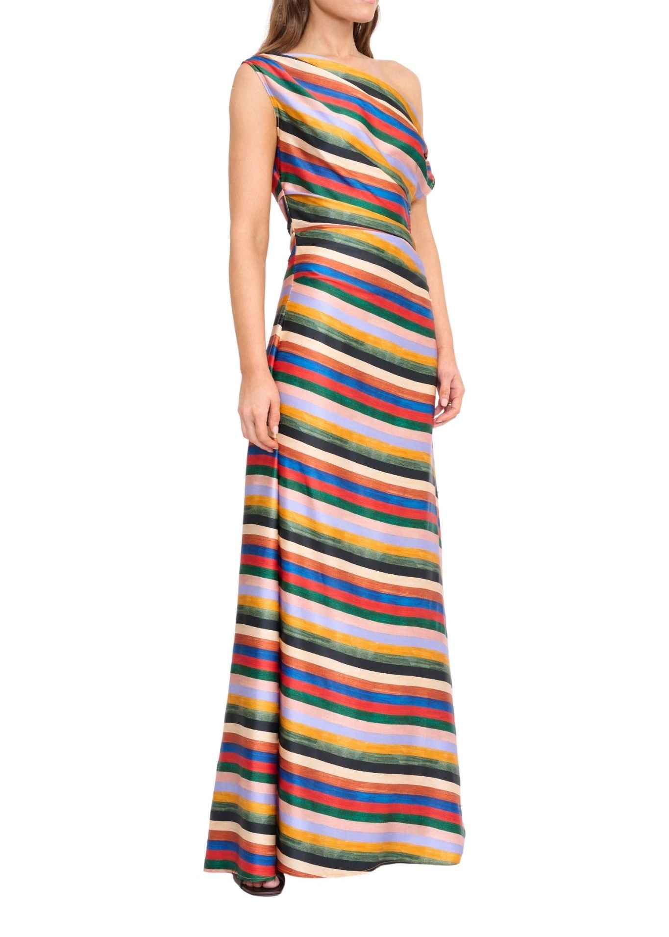 Staud Phare Silk Maxi Dress - Vermillion