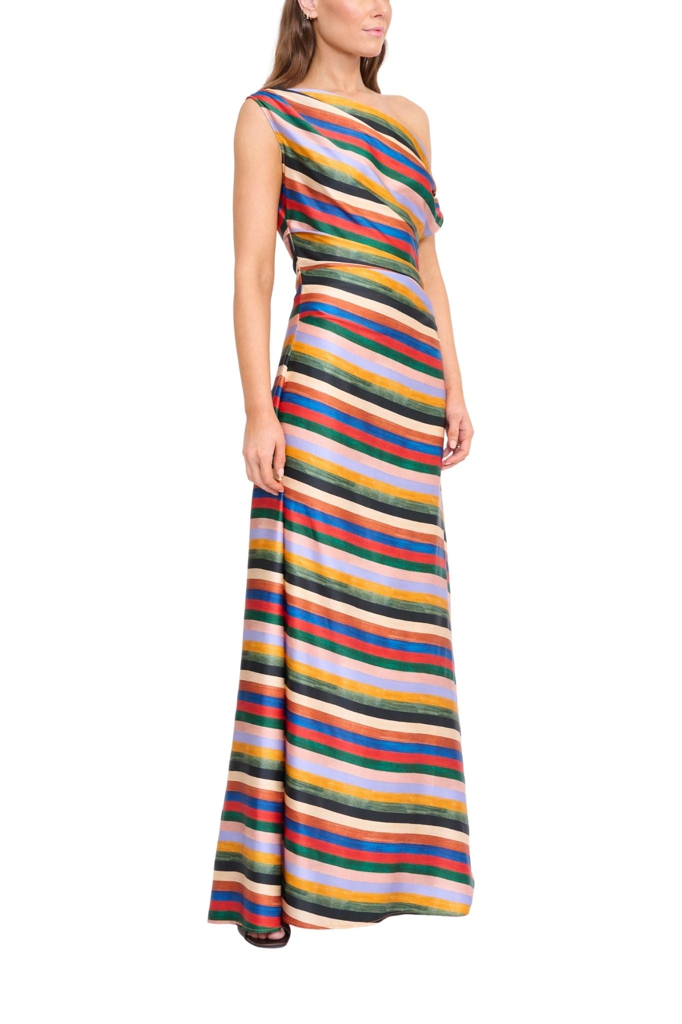Staud Phare Silk Maxi Dress - Vermillion