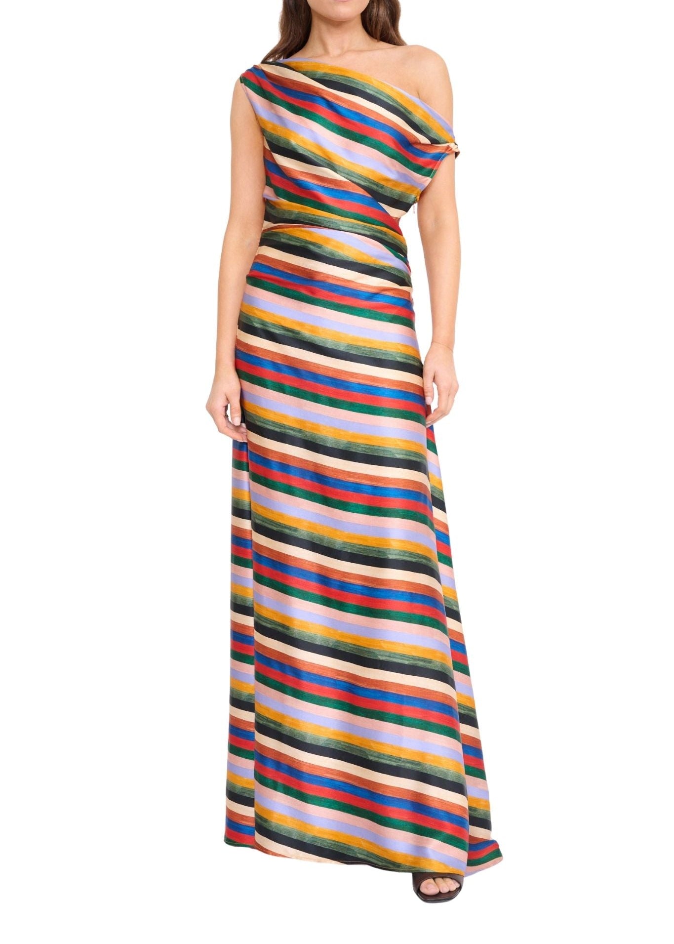 Staud Phare Silk Maxi Dress - Vermillion