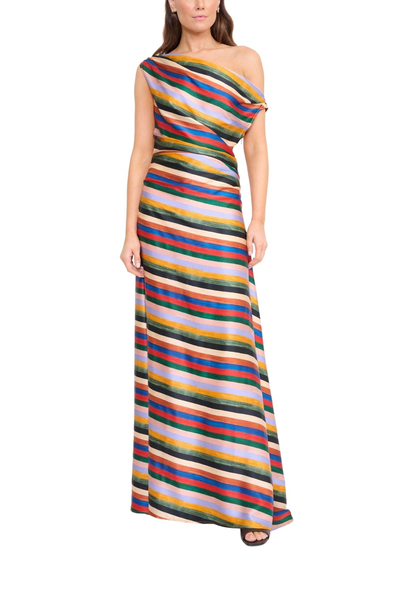 Staud Phare Silk Maxi Dress - Vermillion