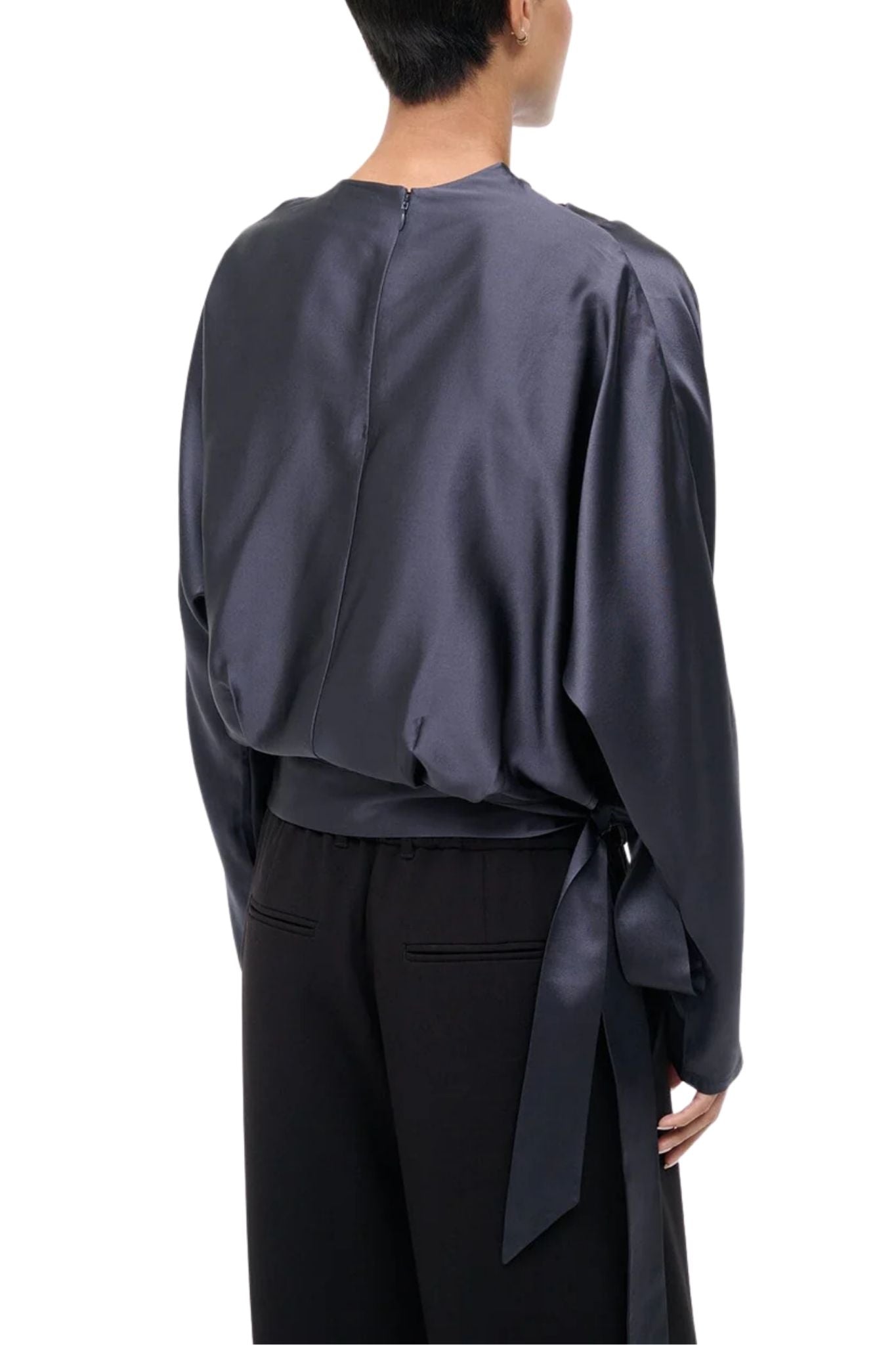 Staud Phoebe Silk Top - Vermillion