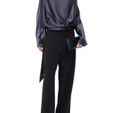 Staud Phoebe Silk Top - Vermillion