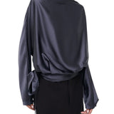 Staud Phoebe Silk Top - Vermillion