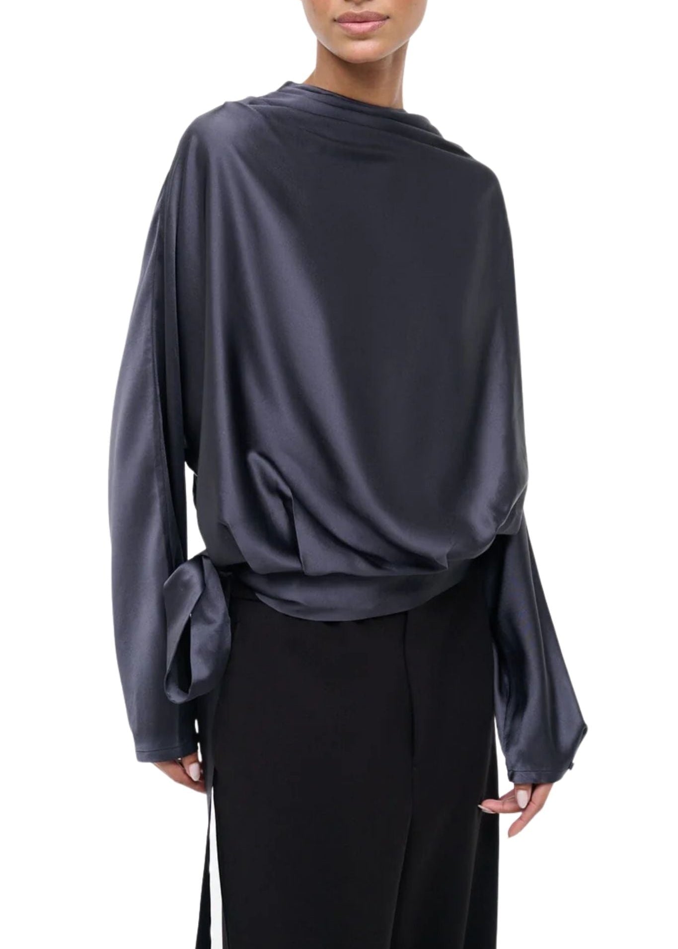 Staud Phoebe Silk Top - Vermillion