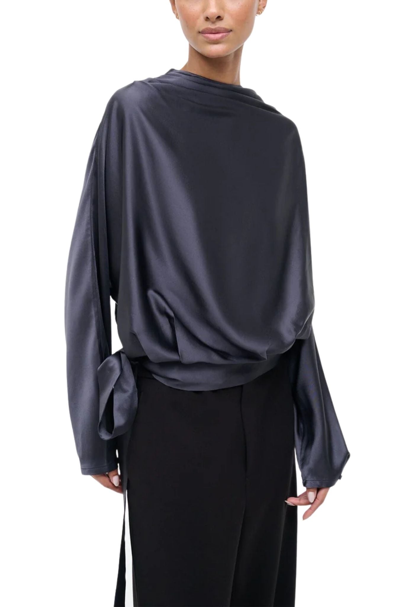 Staud Phoebe Silk Top - Vermillion