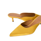 Staud Sebastian Kitten Heel Mule - Vermillion