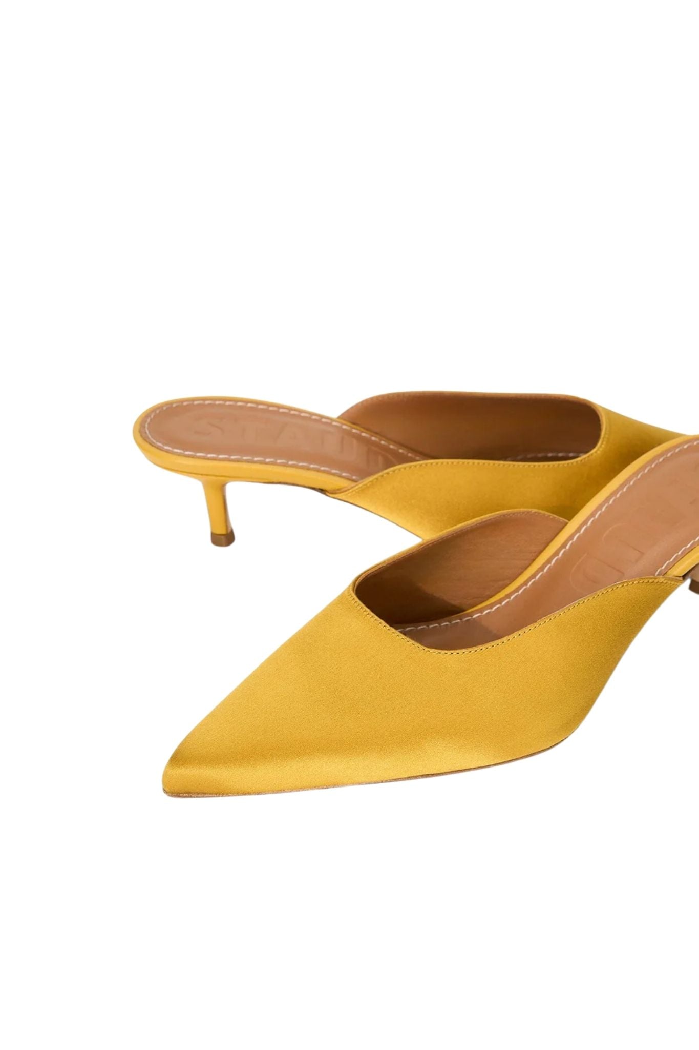 Staud Sebastian Kitten Heel Mule - Vermillion