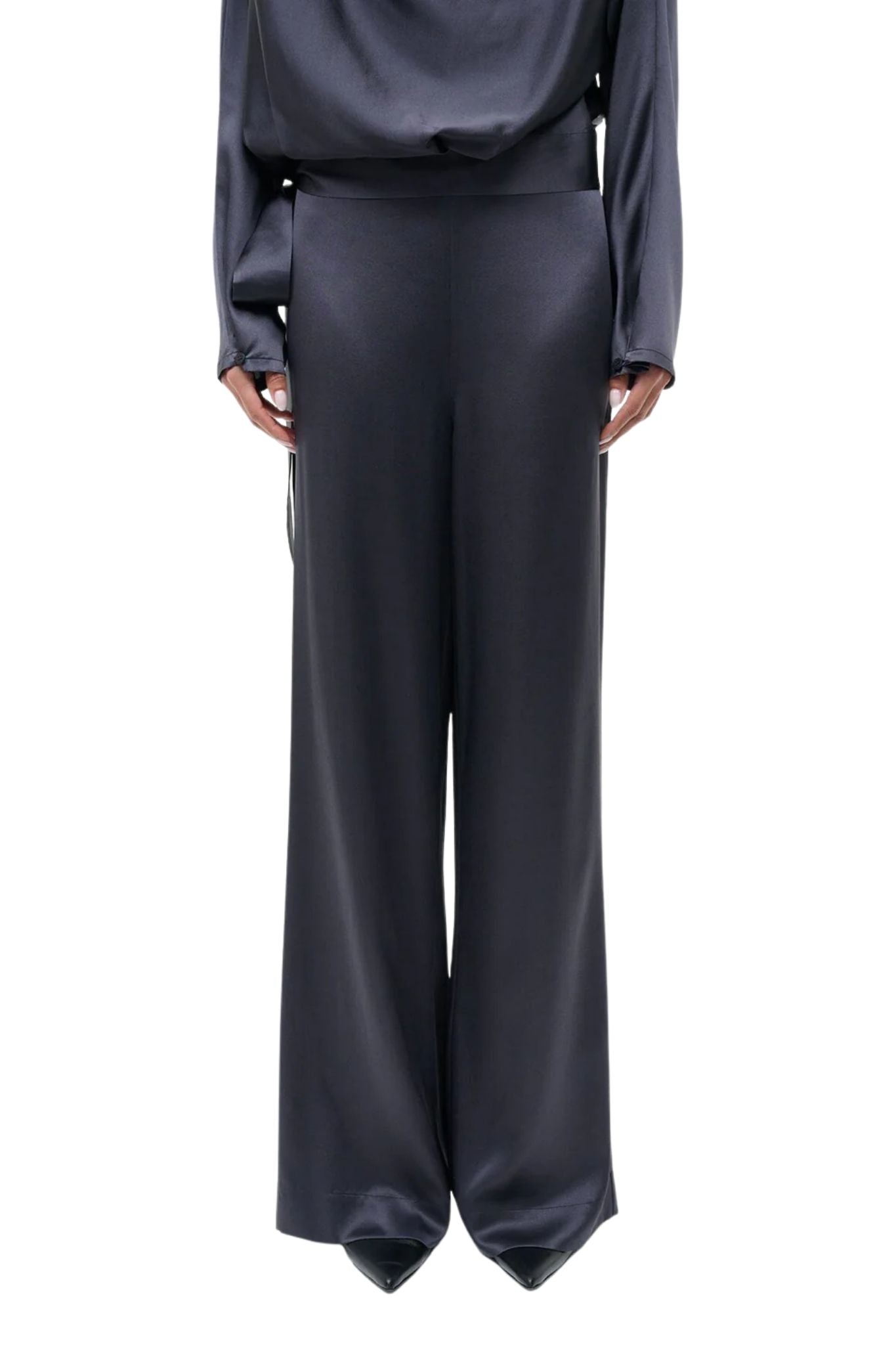 Staud Stroll Silk Pant - Vermillion