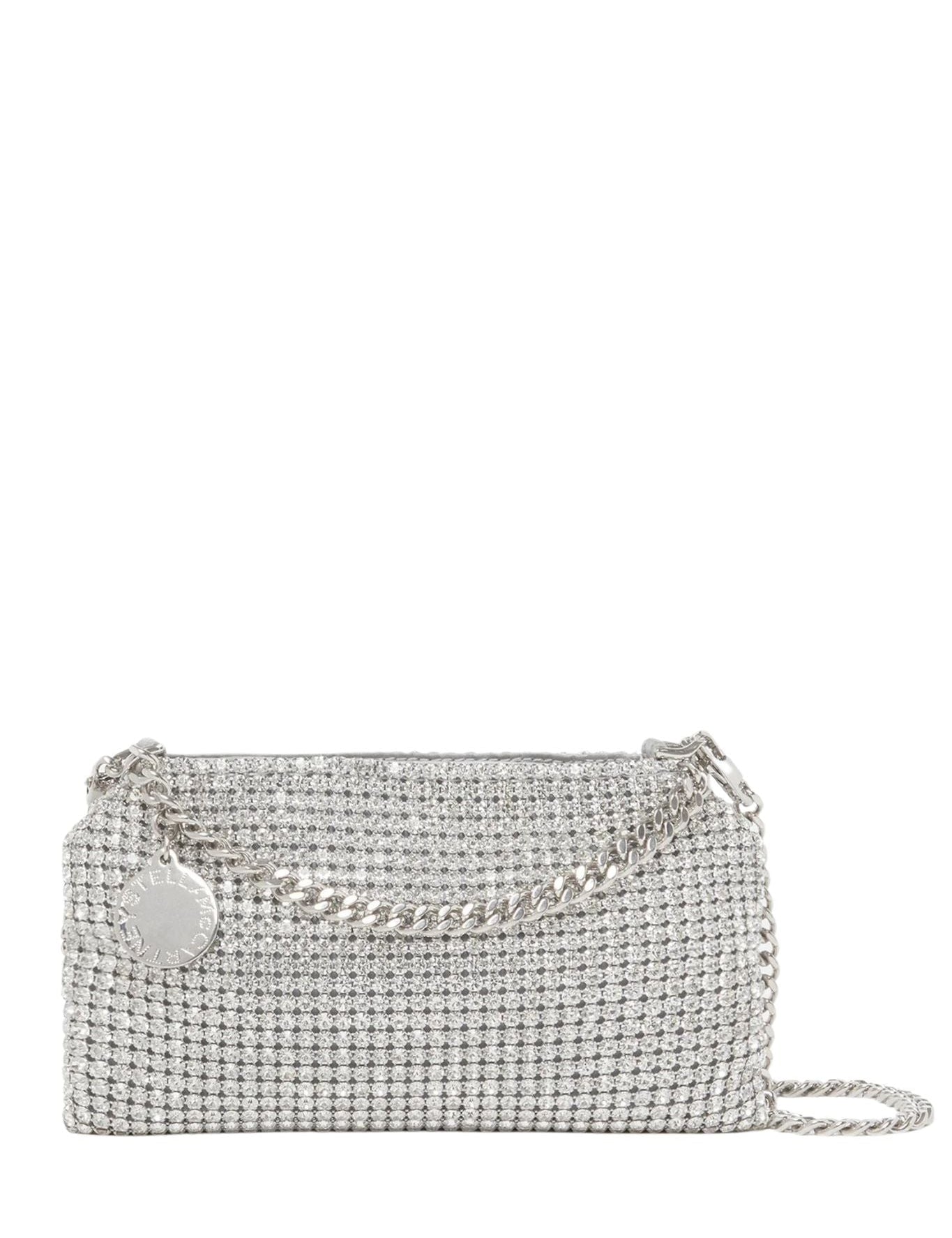 Stella McCartney All Over Crystal Mesh Clutch - Vermillion