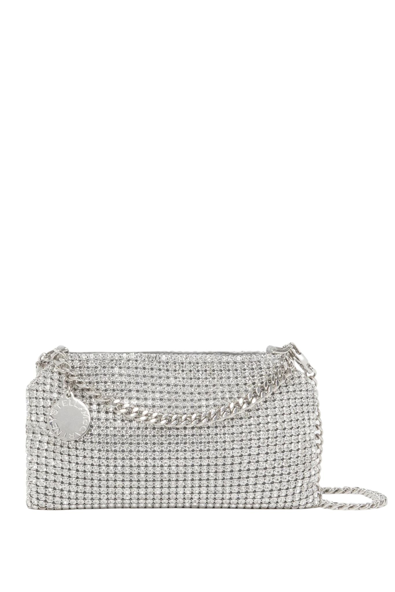 Stella McCartney All Over Crystal Mesh Clutch - Vermillion