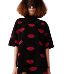 Stella McCartney Lips Jacquard Jumper - Vermillion