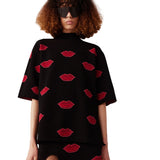 Stella McCartney Lips Jacquard Jumper - Vermillion