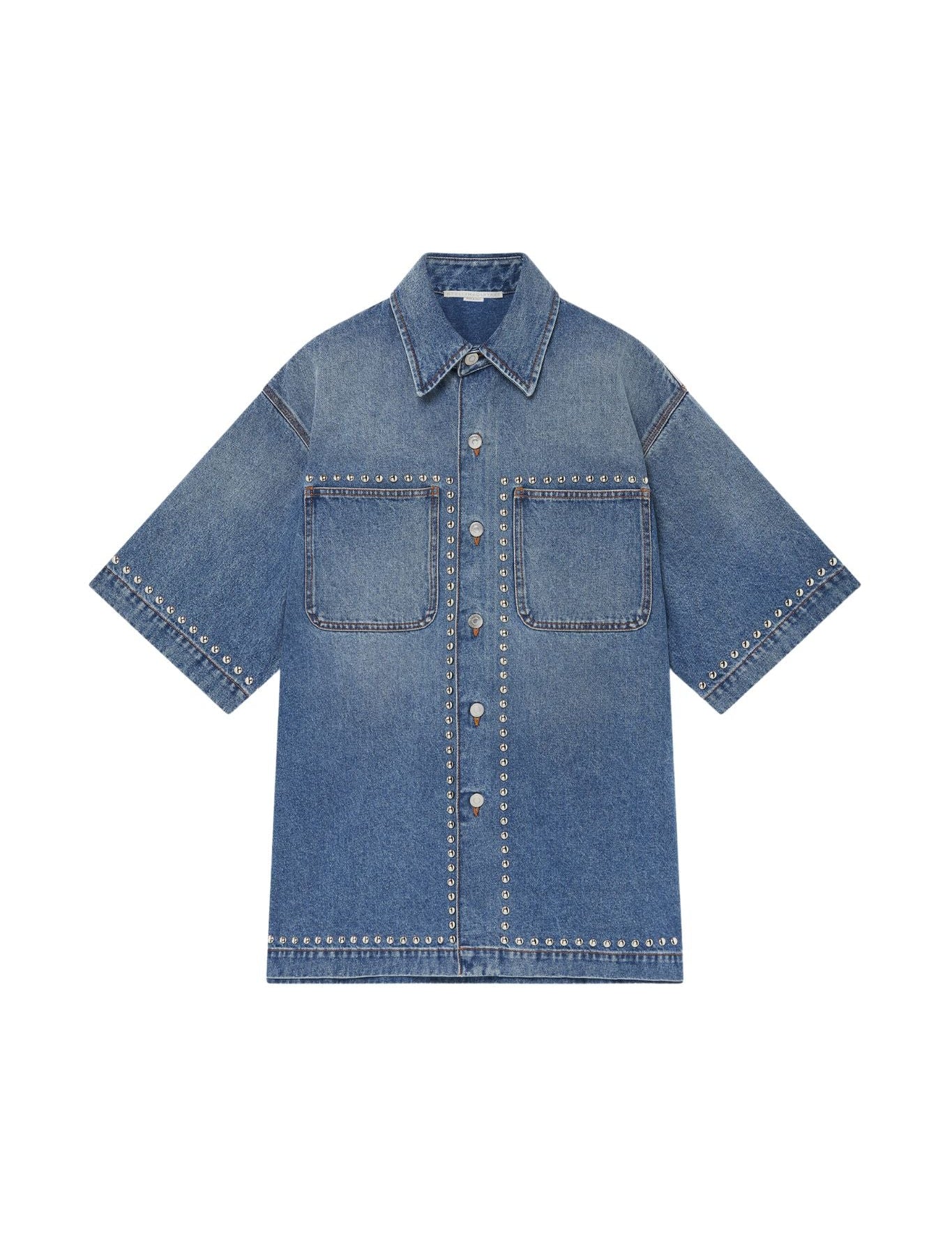 Stella McCartney Studded Denim Shirt - Vermillion