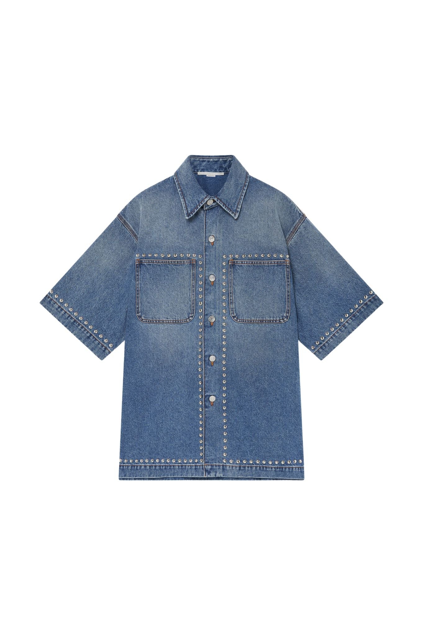 Stella McCartney Studded Denim Shirt - Vermillion