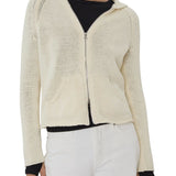Still Here Bear Zip Up in Cream - Vermillion