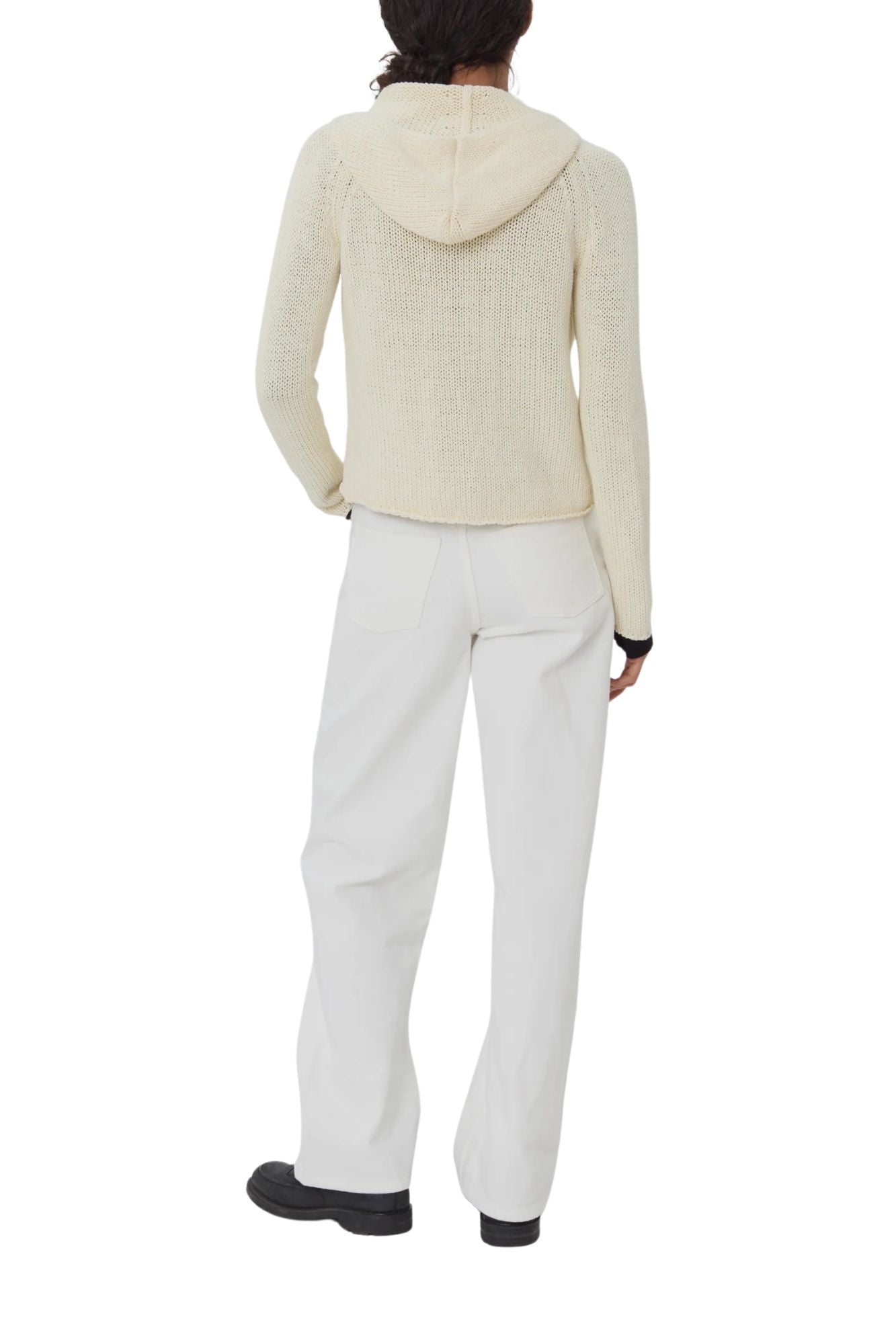 Still Here Bear Zip Up in Cream - Vermillion