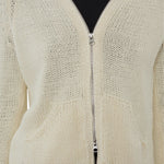 Still Here Bear Zip Up in Cream - Vermillion