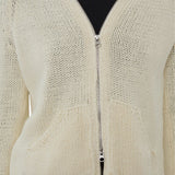 Still Here Bear Zip Up in Cream - Vermillion