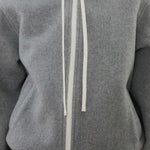 Still Here Boyfriend Zip in Grey - Vermillion