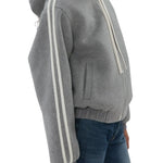 Still Here Boyfriend Zip in Grey - Vermillion