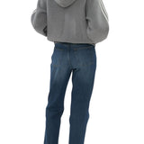 Still Here Boyfriend Zip in Grey - Vermillion