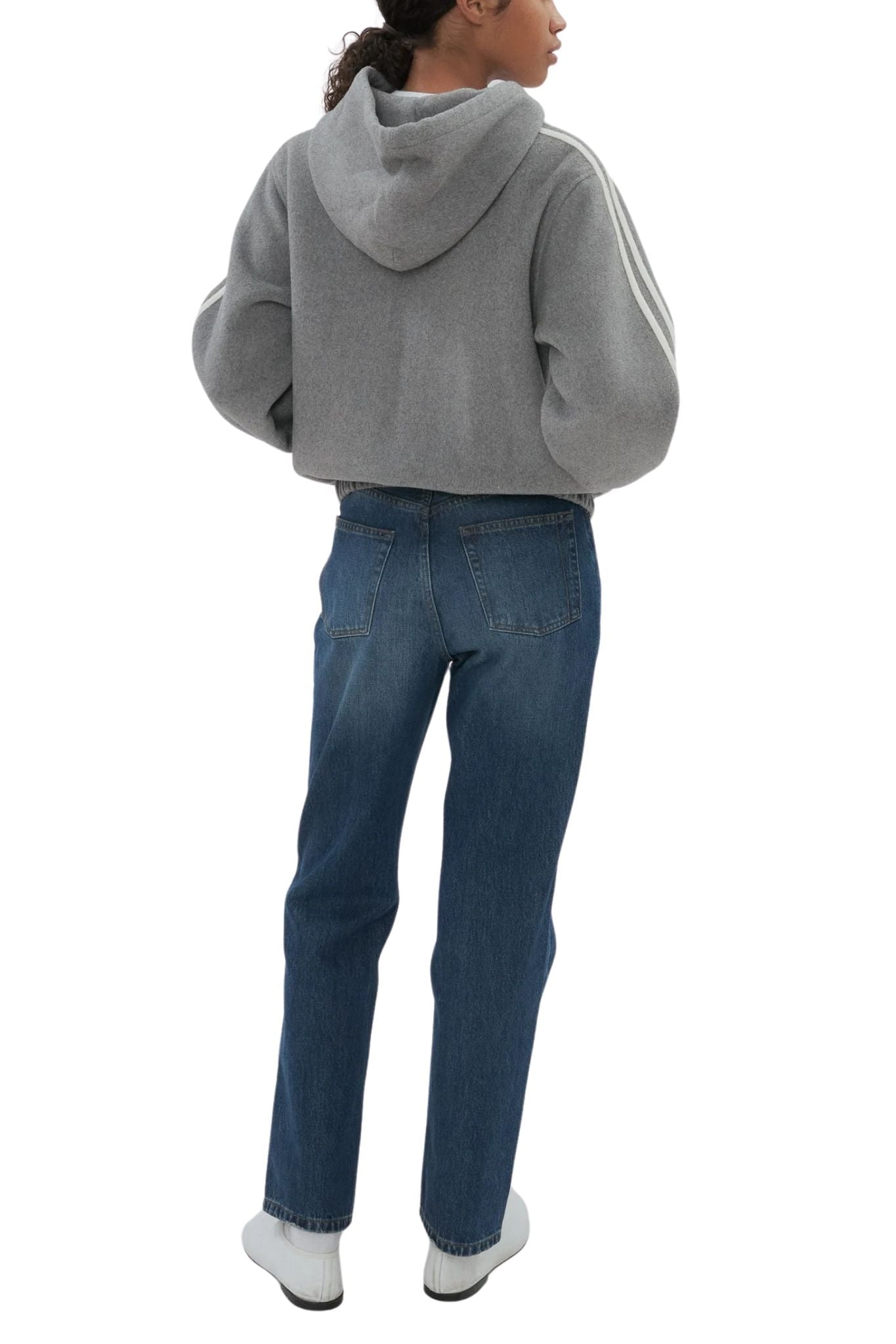 Still Here Boyfriend Zip in Grey - Vermillion