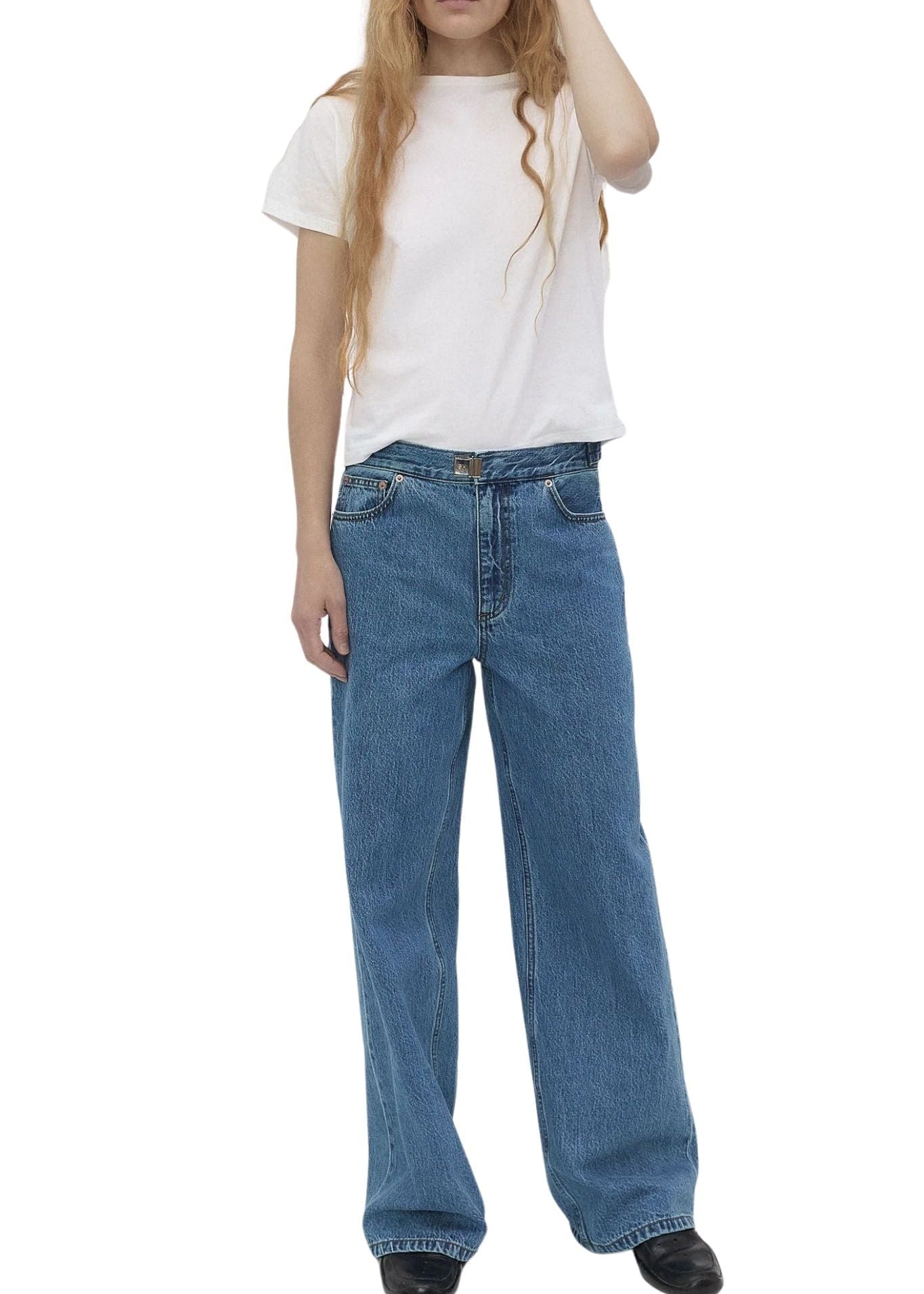 Still Here Buckle Jean in Classic Blue - Vermillion