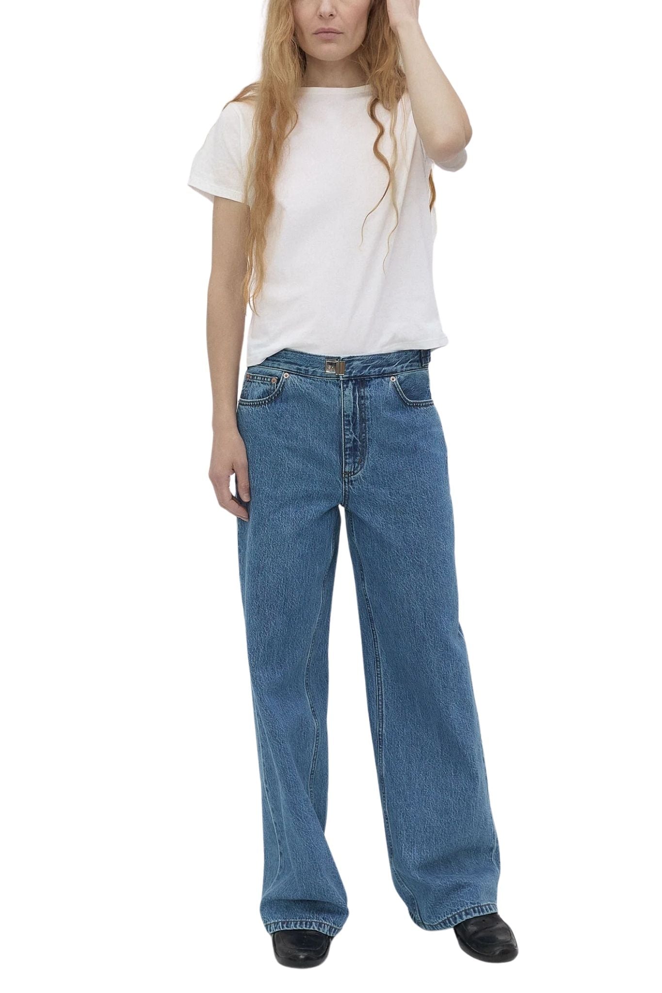 Still Here Buckle Jean in Classic Blue - Vermillion