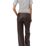 Still Here Cool in Brown Leather - Vermillion