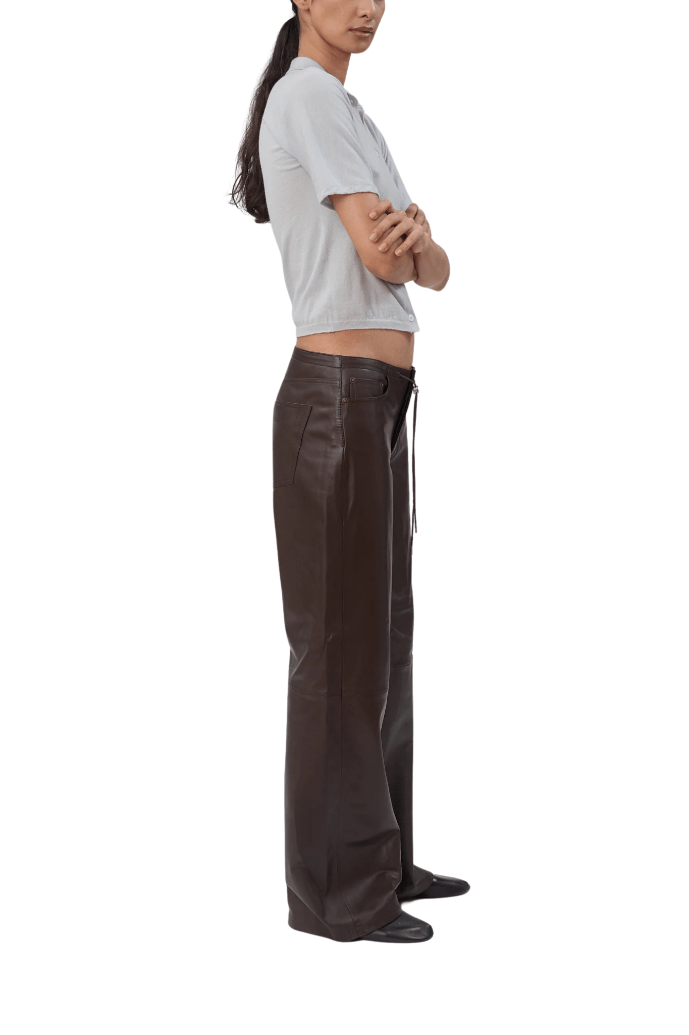 Still Here Cool in Brown Leather - Vermillion
