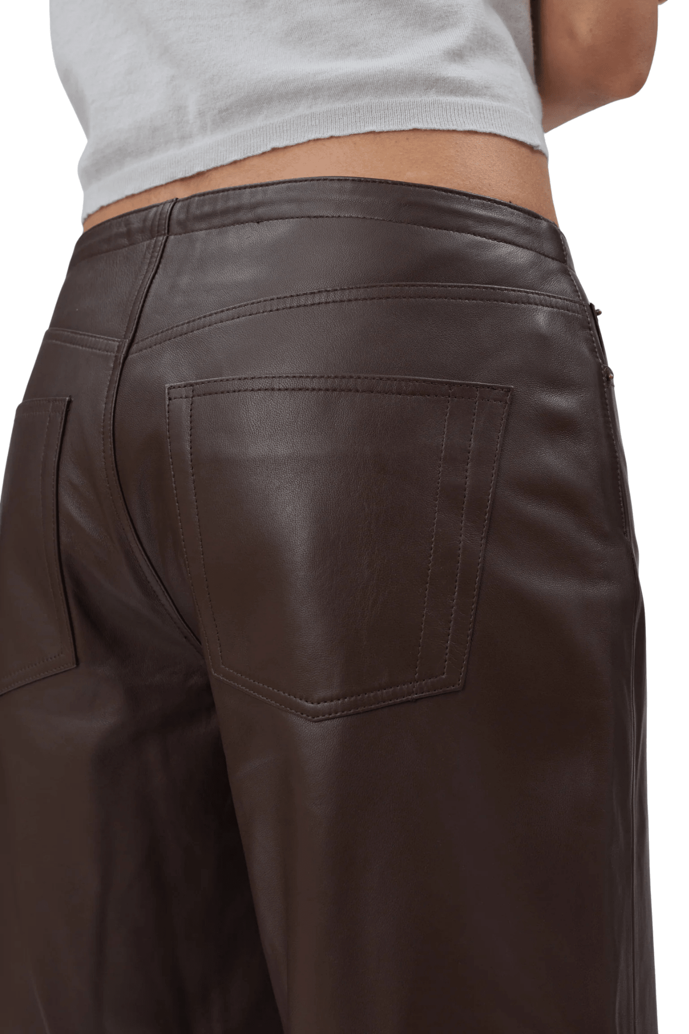 Still Here Cool in Brown Leather - Vermillion