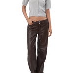 Still Here Cool in Brown Leather - Vermillion
